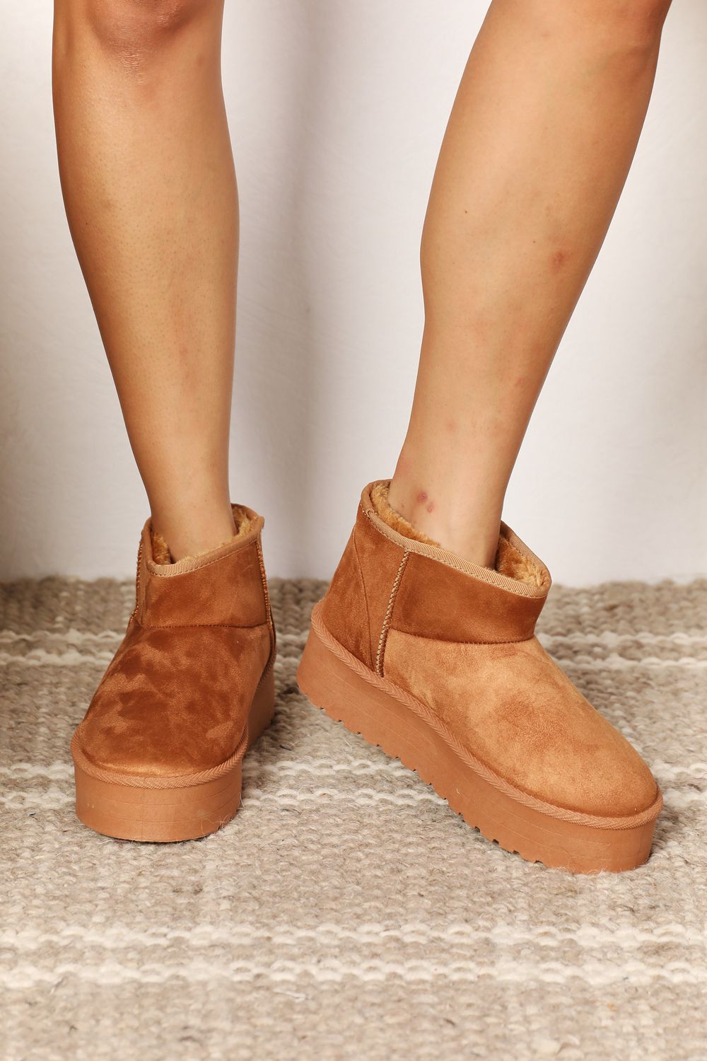 Aria Camel Mini Boots