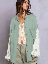 Teresa Openwork Collared Neck Button Front Shirt