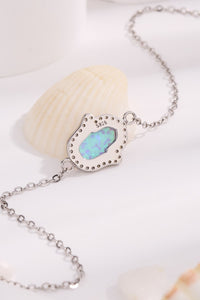 Opal Hamsa Bracelet