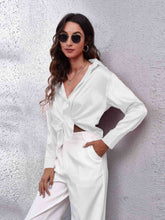 Luciana Collared Neck Buttoned Long Sleeve Shirt