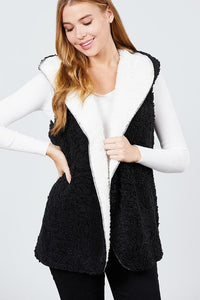 Reversible Cozy Bear Vest - Black Petunia Ct