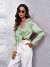 Luciana Collared Neck Buttoned Long Sleeve Shirt