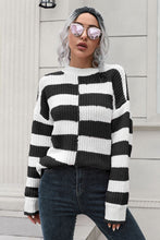 Aliyah Color Block Dropped Shoulder Sweater
