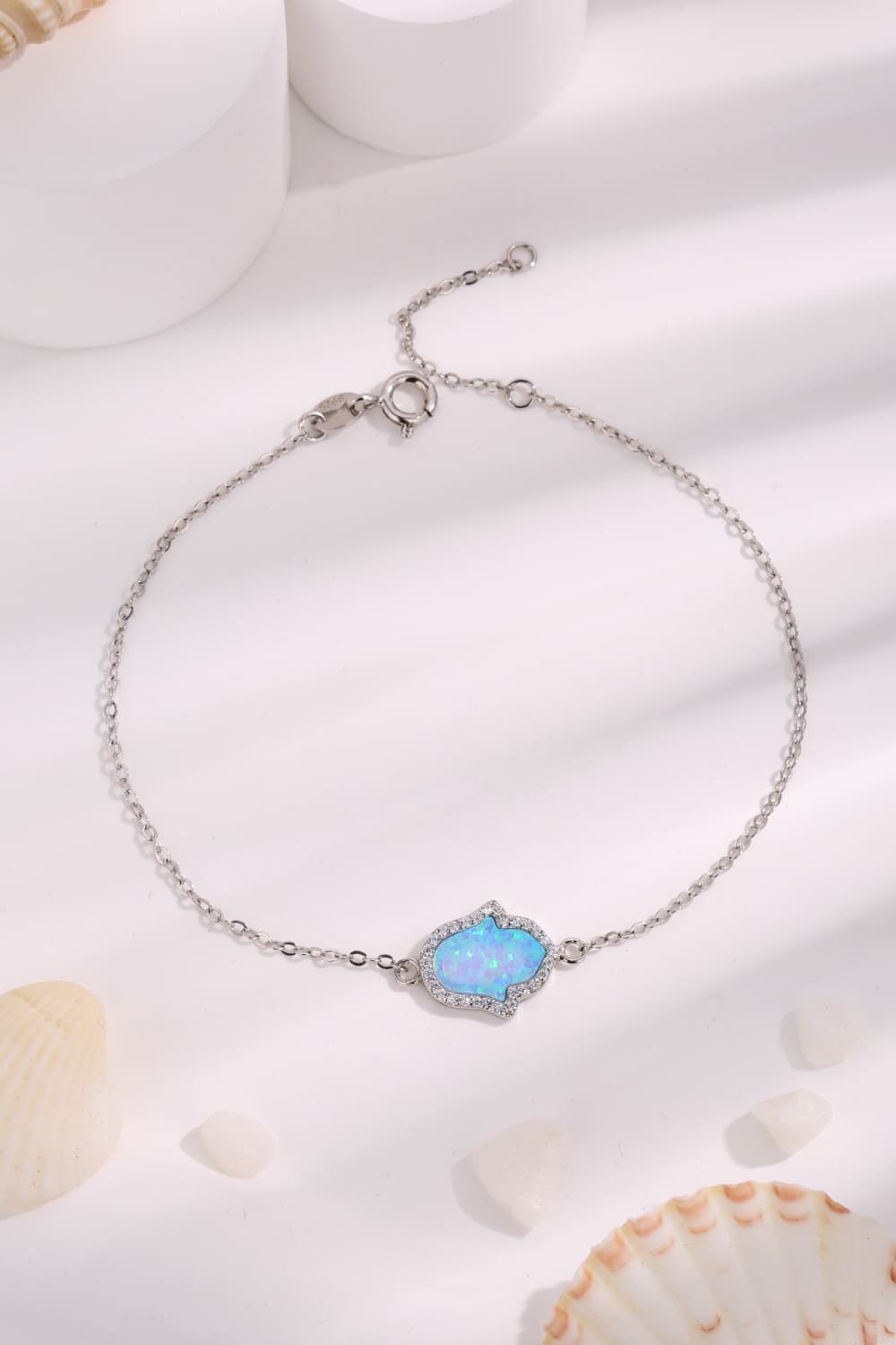 Opal Hamsa Bracelet