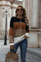 Jordyn Color Block Round Neck Sweater