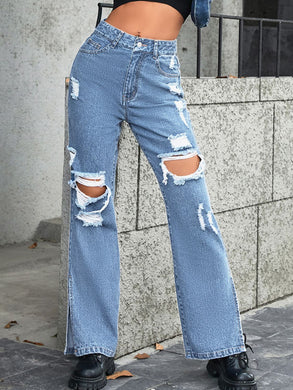 Stella Distressed Slit Jeans