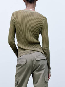 Britany Ribbed Knit Top
