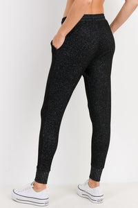 Drawstring Hacci Sweatpants - Black Petunia Ct