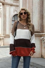 Jordyn Color Block Round Neck Sweater