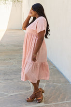 Spring Baby Peach Kimono Dress