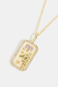 Rhinestone Zodiac Necklace