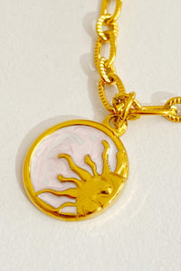 Retro Sun and Moon Necklace