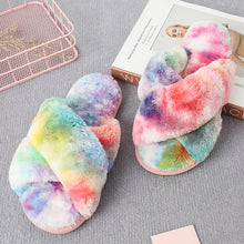 Journee Faux Fur Crisscross Strap Slippers