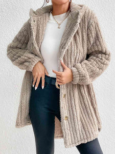 Octavia Button Down Hooded Coat