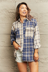 Adele Plaid Shirt Jacket