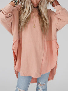 Kaia Curved Hem Dolman Sleeve Top