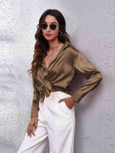 Luciana Collared Neck Buttoned Long Sleeve Shirt