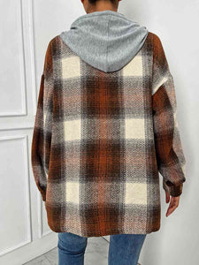 Kali Plaid Drawstring Hooded Jacket
