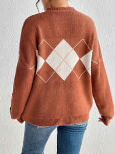 Eleanor Geometric Dropped Shoulder Sweater