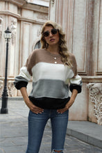 Jordyn Color Block Round Neck Sweater