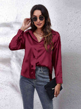 Luciana Collared Neck Buttoned Long Sleeve Shirt