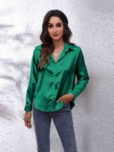 Luciana Collared Neck Buttoned Long Sleeve Shirt