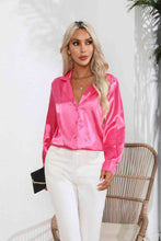 Lucia Lapel Collar Button Up Long Sleeve Shirt