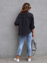Camille Distressed Drop Shoulder Denim Jacket