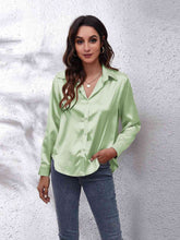Luciana Collared Neck Buttoned Long Sleeve Shirt