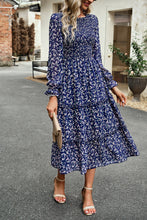 Arabella Smocked Flounce Sleeve Midi Dress