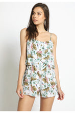 Tropical Print Romper-Cream - Black Petunia Ct
