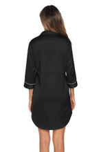 Vittoria Button Up Collared Neck Night Dress with Pocket
