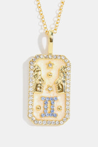 Rhinestone Zodiac Necklace
