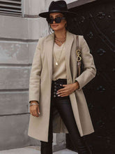 Elise Long Sleeve Longline Coat with Pockets