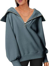 Amira Half-Zip Lantern Sleeve Top