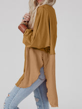 Kaia Curved Hem Dolman Sleeve Top