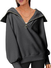 Amira Half-Zip Lantern Sleeve Top