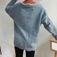 Zeta V-Neck Drop Shoulder Long Sleeve Sweater