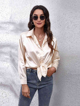 Luciana Collared Neck Buttoned Long Sleeve Shirt