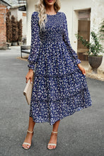 Arabella Smocked Flounce Sleeve Midi Dress