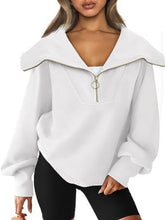 Amira Half-Zip Lantern Sleeve Top