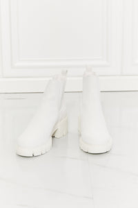 Work For It Matte White Chelsea Boots