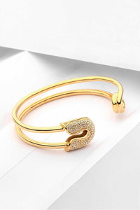 Rhinestone Double Hoop Bracelet - Black Petunia Ct