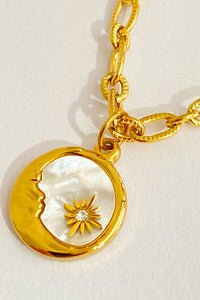 Retro Sun and Moon Necklace