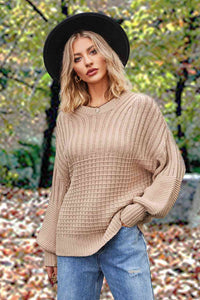 Pippa Round Neck Lantern Sleeve Sweater