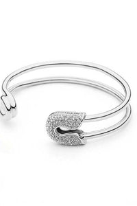 Rhinestone Double Hoop Bracelet - Black Petunia Ct