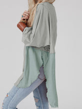 Kaia Curved Hem Dolman Sleeve Top
