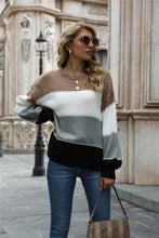 Jordyn Color Block Round Neck Sweater