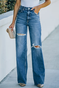 Gianna Distressed Raw Hem Jeans