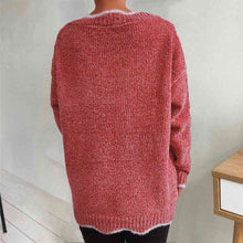 Zeta V-Neck Drop Shoulder Long Sleeve Sweater